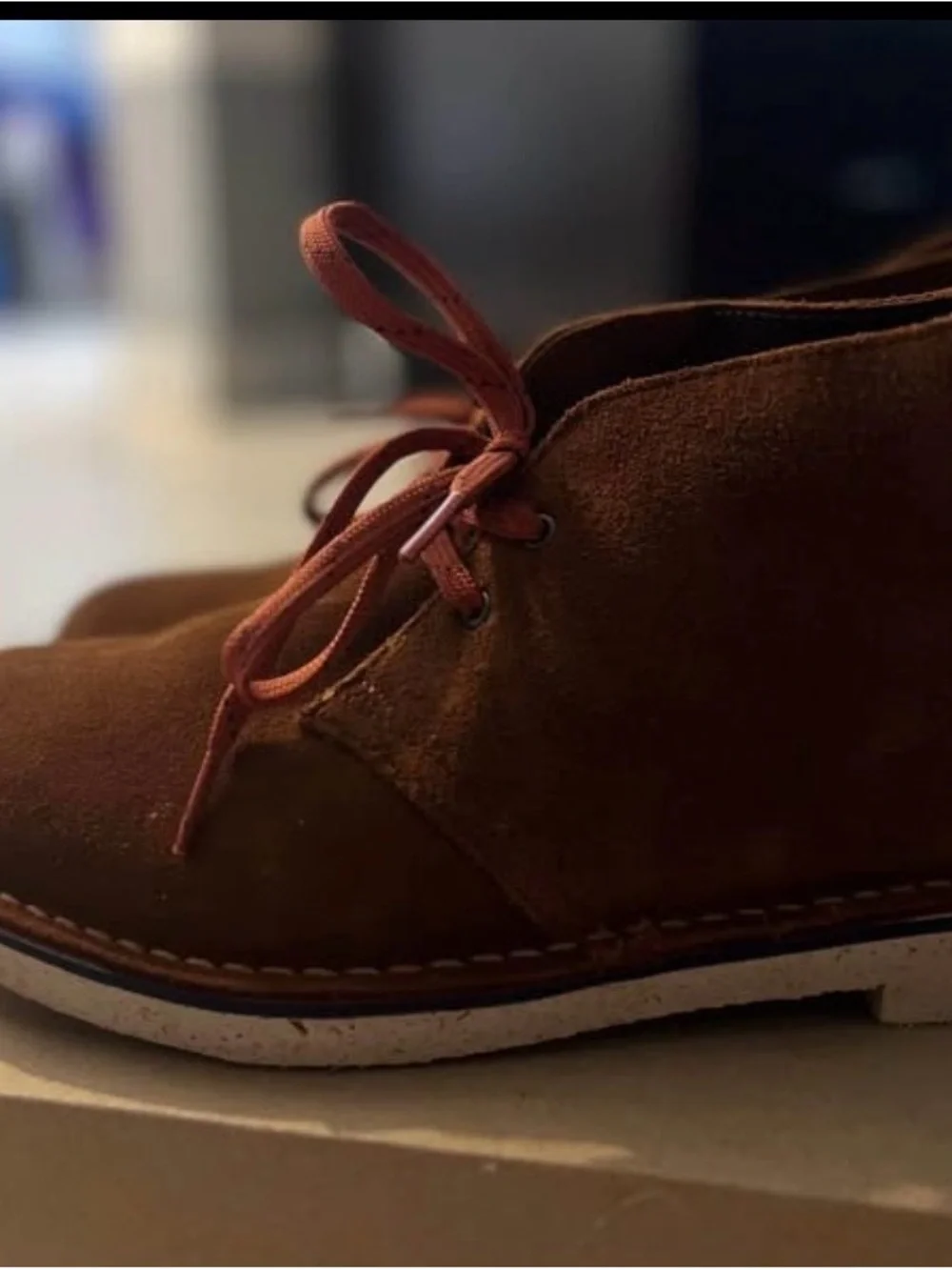 Clarks Brown Suede Chukka Boots with Lace-Up